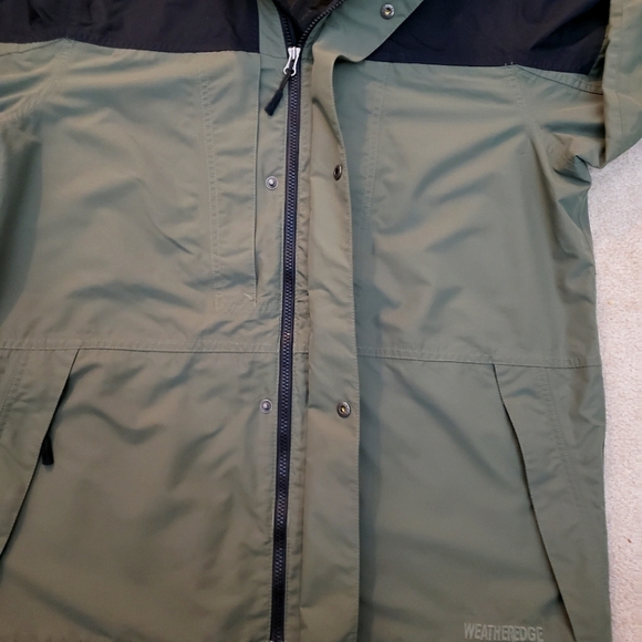 Eddie Bauer WeatherEdge Green Hooded Rain Parka Jacket Coat - Picture 7 of 8